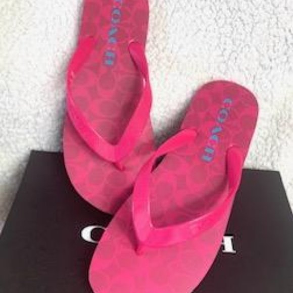 Coach Signature C Flip Flops - Picture 1 of 12